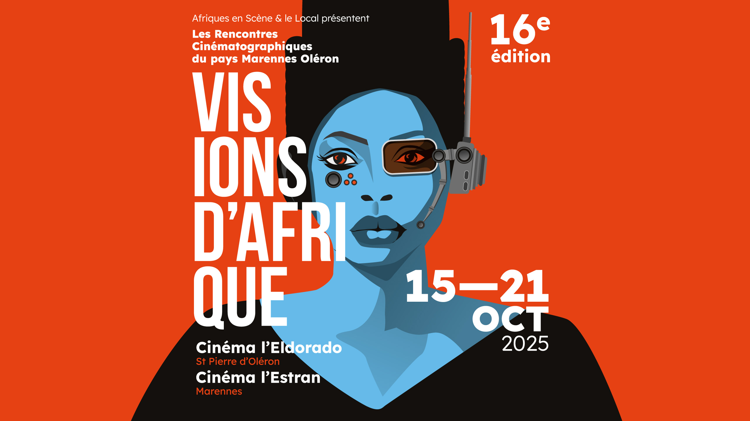 Festival Visions d'Afrique - 16e édition - Du 15 au 21 octobre 2025 - Les rencontres cinématographiques du pays Marennes Oléron. Films, littérature, cinéma, scolaires, expositions, festival Marennes Festival Oléron, Afrique, festival films africains